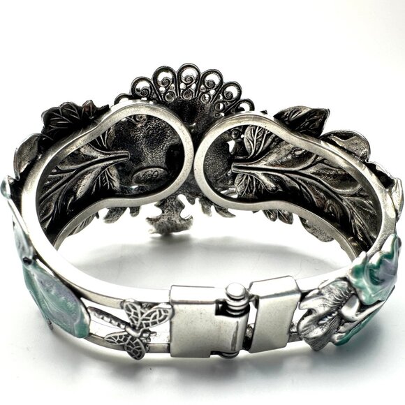 Kirk's Folly Enchanted Forest Green Man Clamper—Collectible Enamel Bracelet—NWOT - Picture 4 of 13